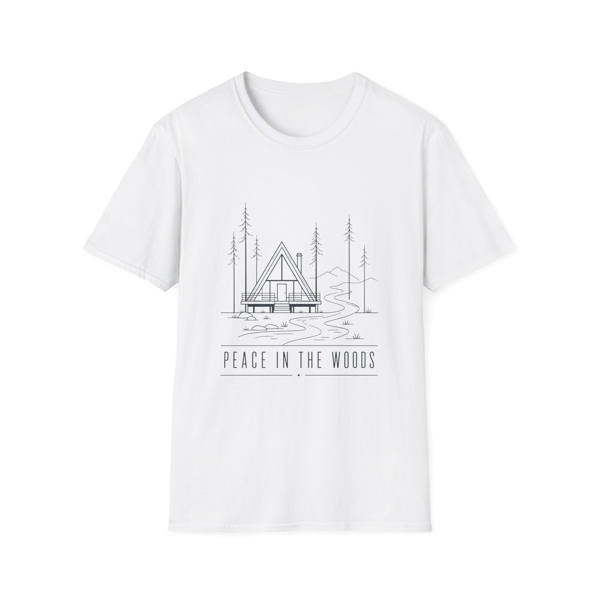 Peace in the Woods Line Art T-Shirt