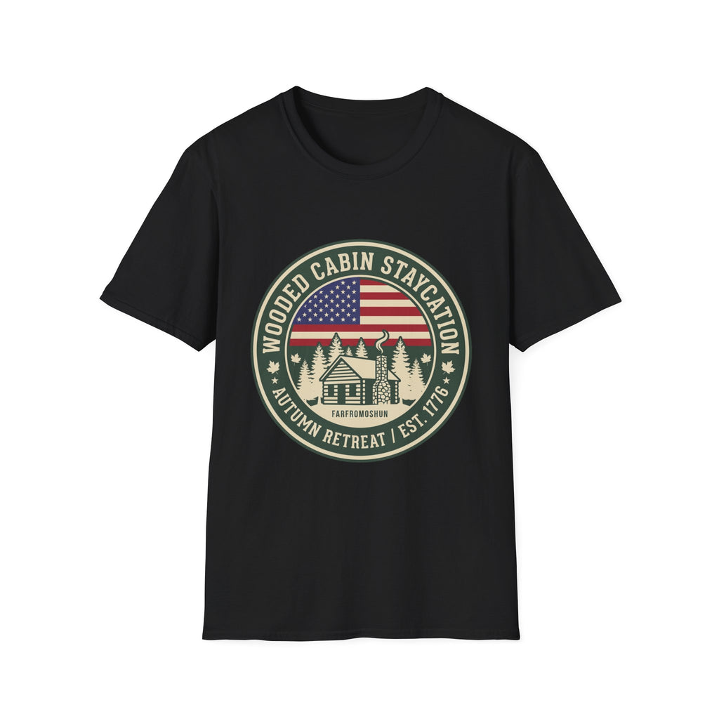 Wooded Cabin Autumn Retreat T-Shirt